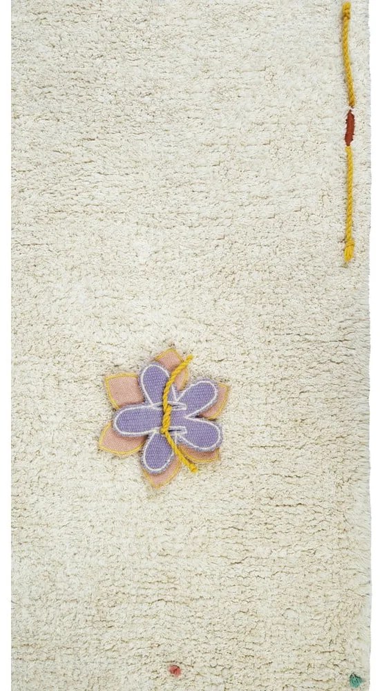 Krémszínű pamut gyerek játszószőnyeg 120x160 cm Wildflowers – Lorena Canals