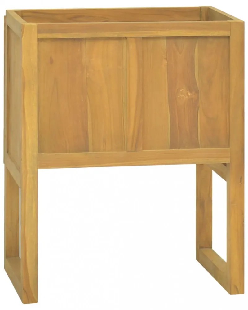 vidaXL tömör tíkfa fürdőszobaszekrény 60 x 40 x 75 cm