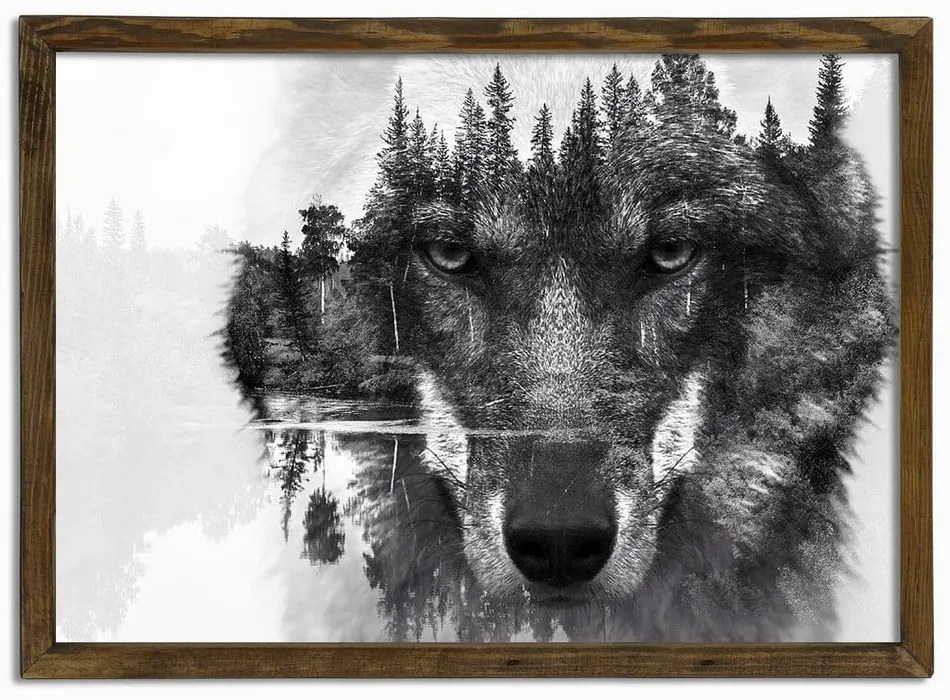 Husky fali kép, 70 x 50 cm