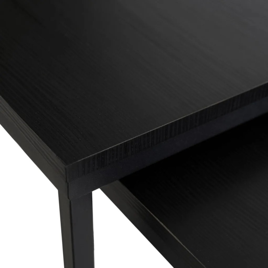 Dohányzóasztal szett. TEVET Fekete színben.