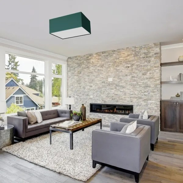 Mennyezeti lámpa VERDE 2xE27/60W/230V 40x40 cm zöld