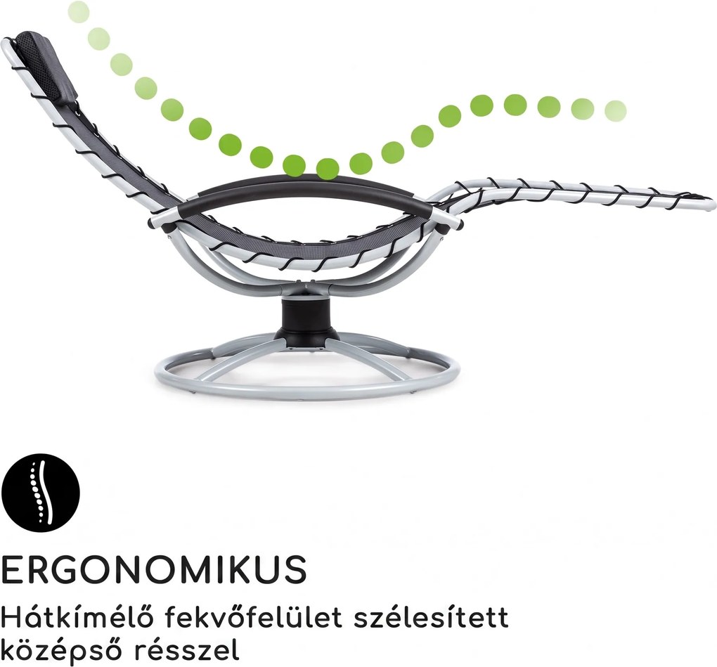 Blumfeldt Chiller lengőágy 77x85x173 cm 360 Comfort ComfortMesh fekete