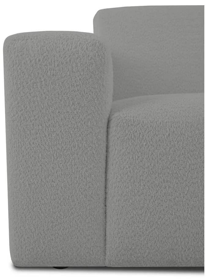 Szürke buklé sarokkanapé (jobb oldali) Roxy – Scandic