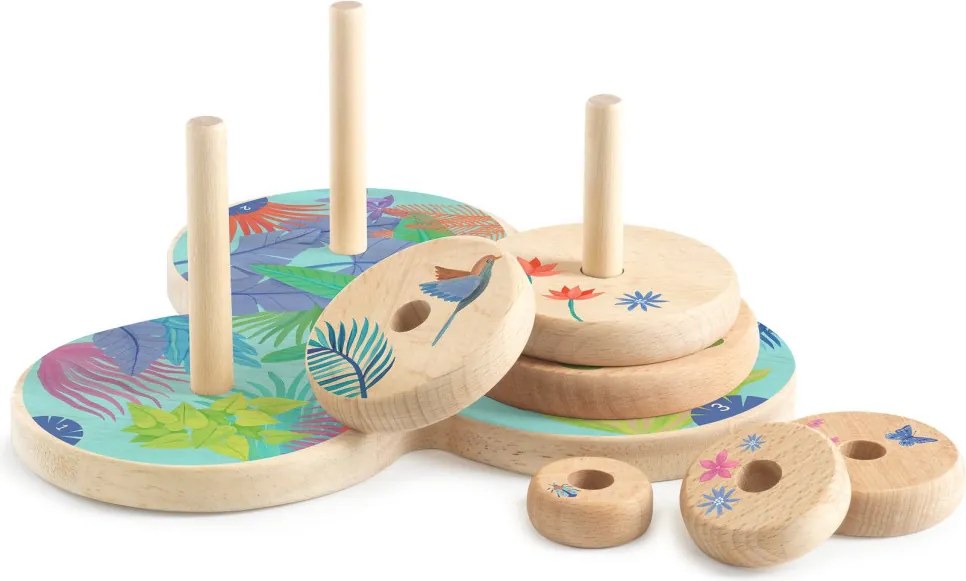 Logikai játék - Toronyépítő - Tour d'Hanoï