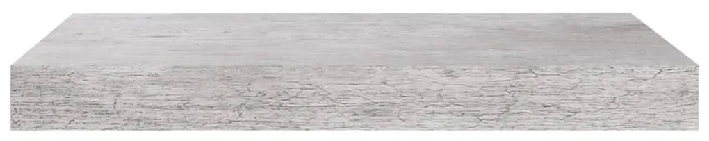 2 db betonszürke MDF lebegő fali polc 40 x 23 x 3,8 cm
