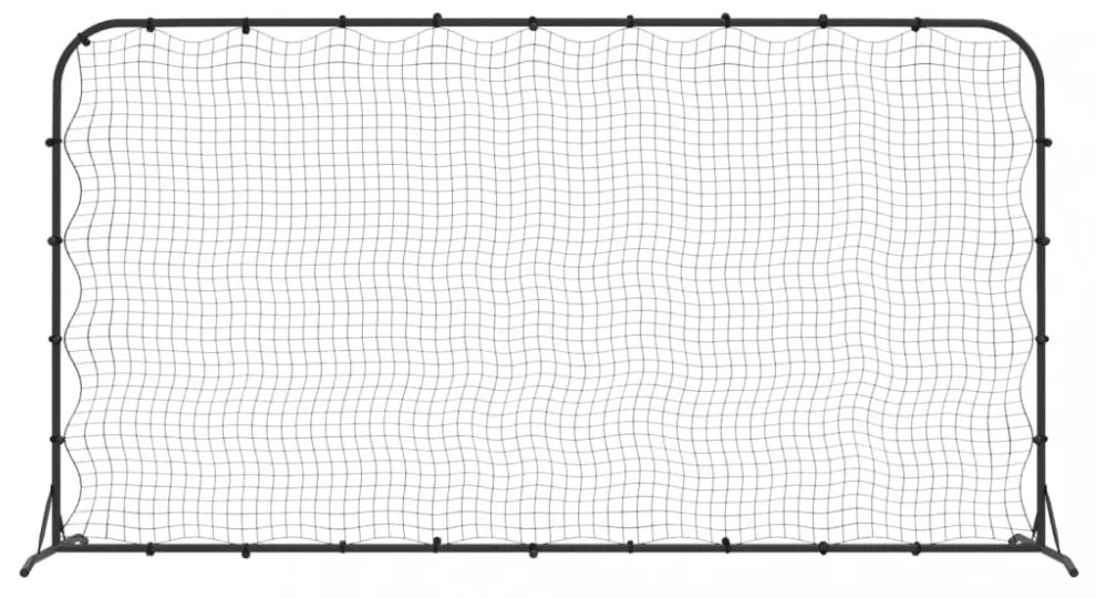 Fekete HDPE foci-visszapattanó háló 366 x 90 x 183 cm