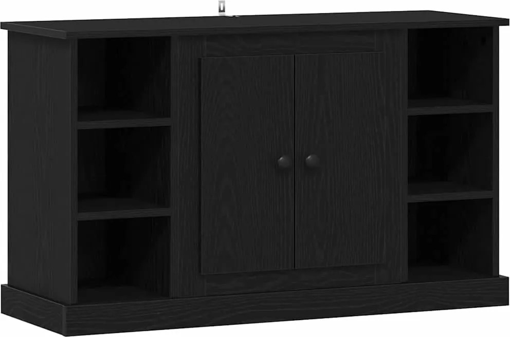 vidaXL Széf Fekete tölgy 100 x 35,5 x 60 cm Faanyag