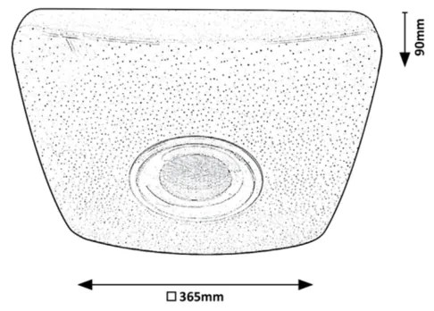 Rabalux - RGB LED dimmelhető mennyezeti lámpatest hangszóróval LED/18W/230V + távirányító