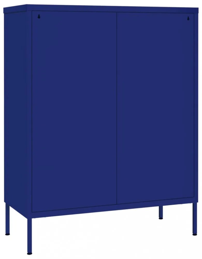 tengerészkék acél fiókos szekrény 80 x 35 x 101,5 cm