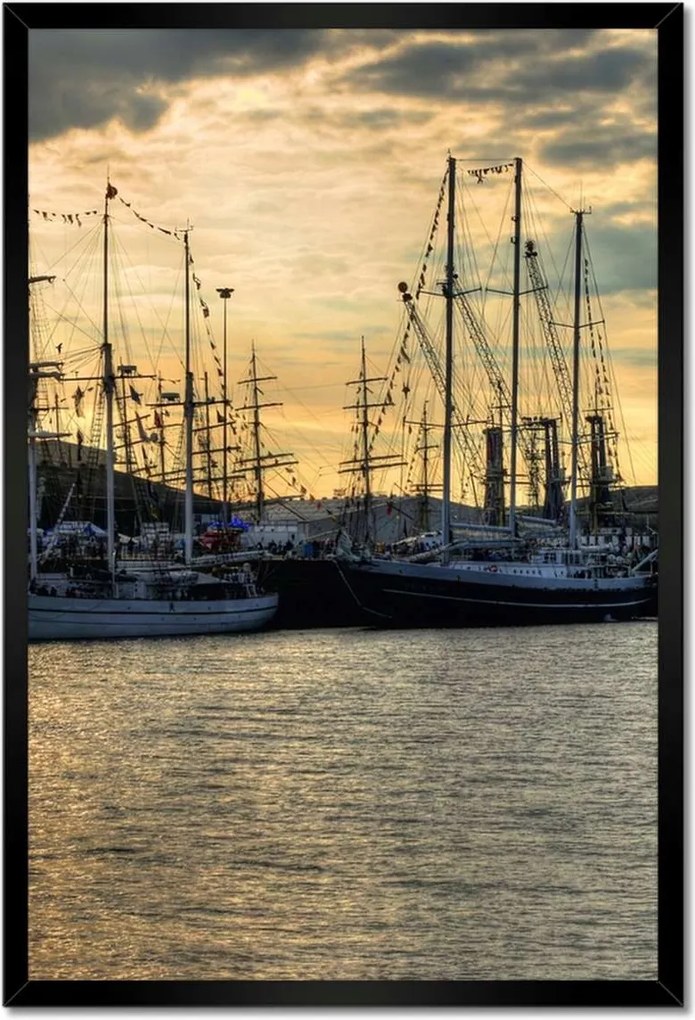 Poszterek keretben 40x60 Yachtok a kikötőben