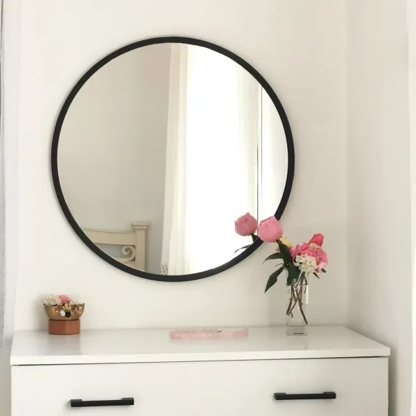 Fali tükör SIYAH átm. 60 cm fekete