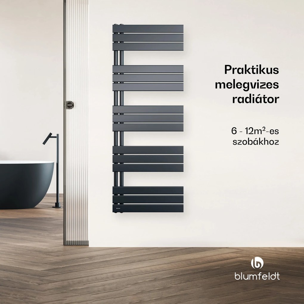 Blumfeldt Fairmont radiátor | 60 x 160 cm | Falra szerelhető | Modern design | Melegvíz üzemű