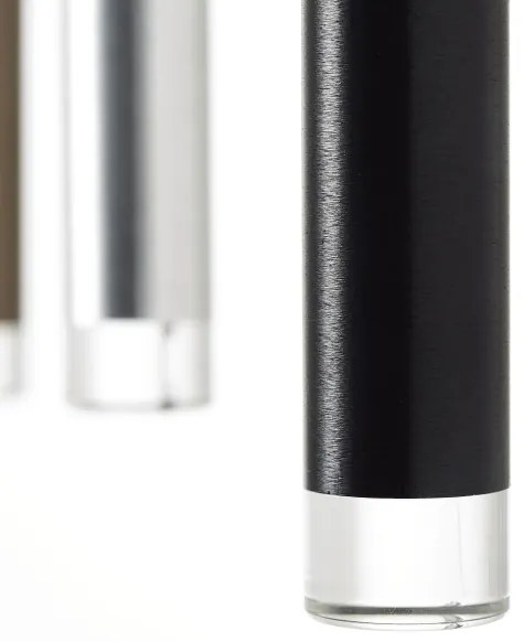 Brilliant -LED fényerőszabályozható kábellel függesztett CEMBALO csillár LED/60W/230V króm/fekete/barna