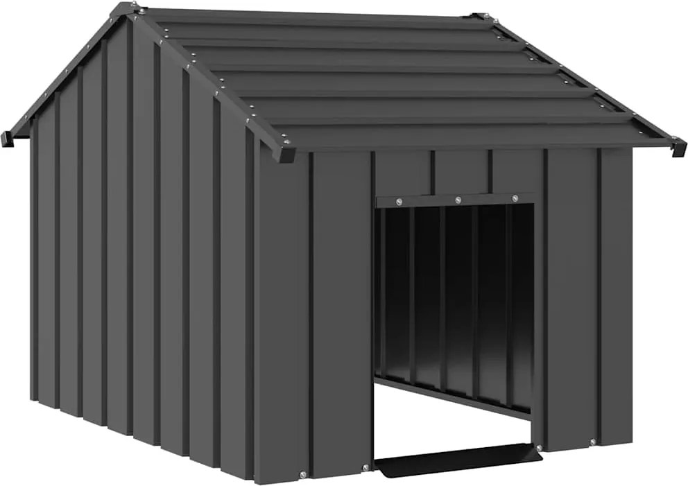 vidaXL Kutyaház tetővel 83x130x85 cm horganyzott acél