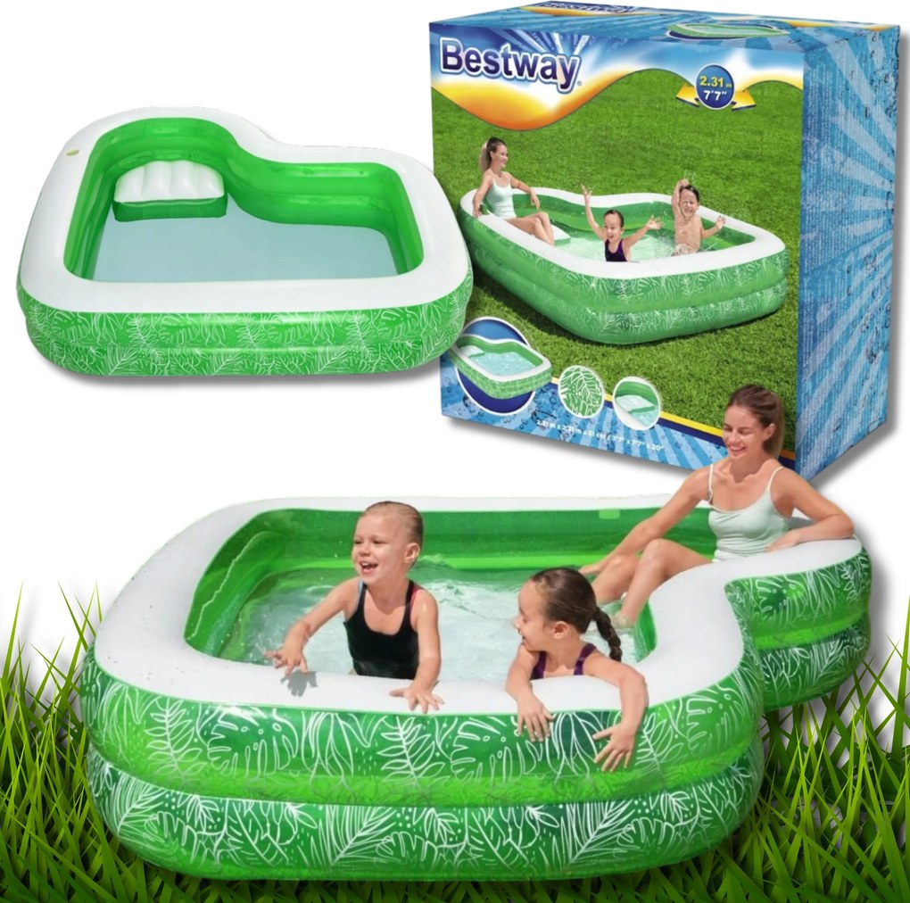 Felfújható Medence Nagy Gyerekmedence Kerti Család 231 CM