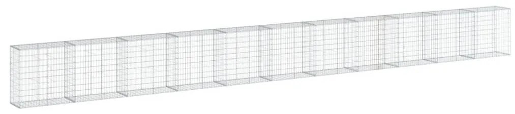 horganyzott vas gabion kosár fedéllel 1100 x 50 x 100 cm