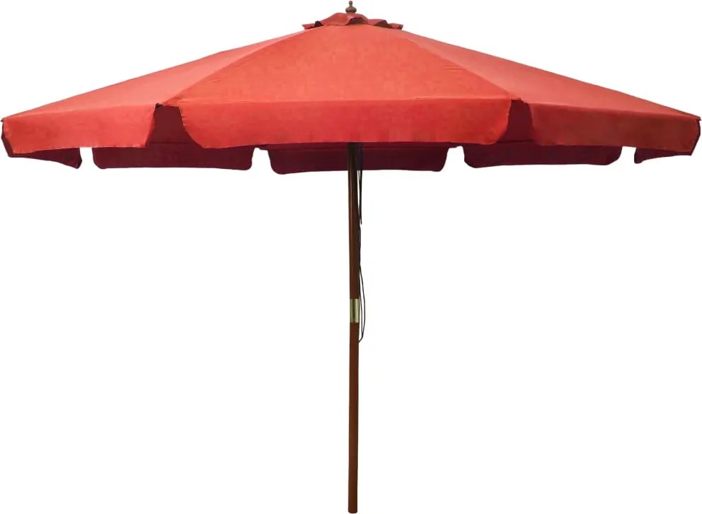 vidaXL terrakotta kültéri napernyő farúddal 330 cm
