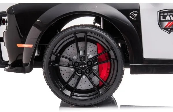 Elektromos Dodge Challenger rendőrautó 50W/4500 mAh fekete-fehér