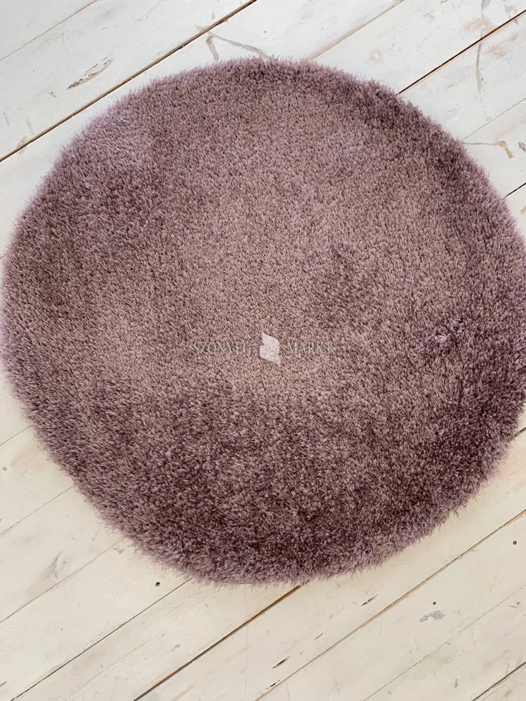 Puffy shaggy kerek szőnyeg Lila (Purple) 100x100