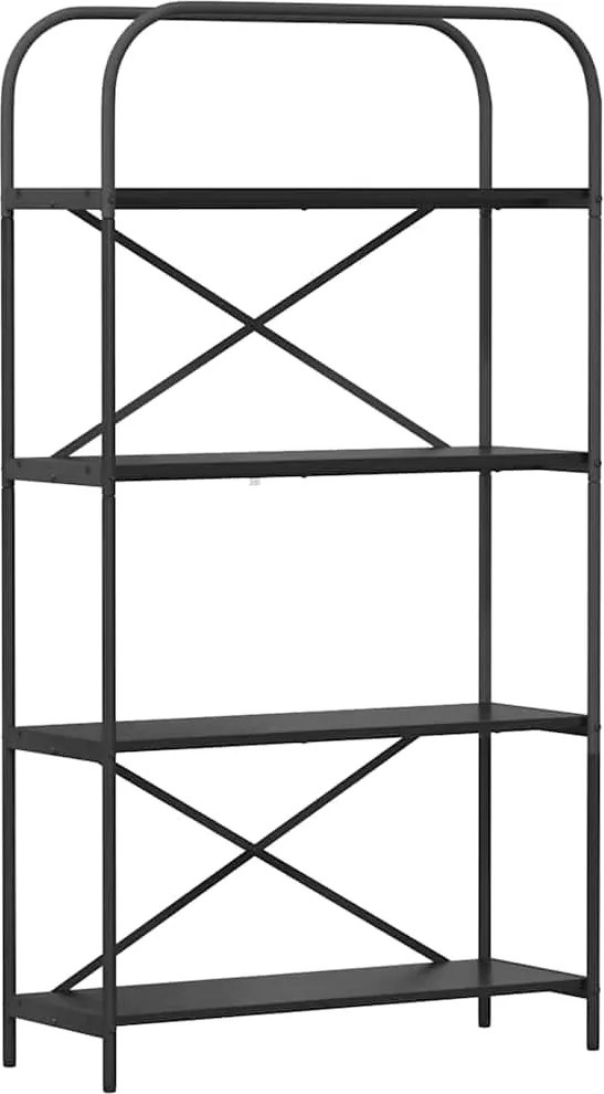 vidaXL Könyvespolc Fekete tölgy 80 x 30 x 146 cm Faanyag