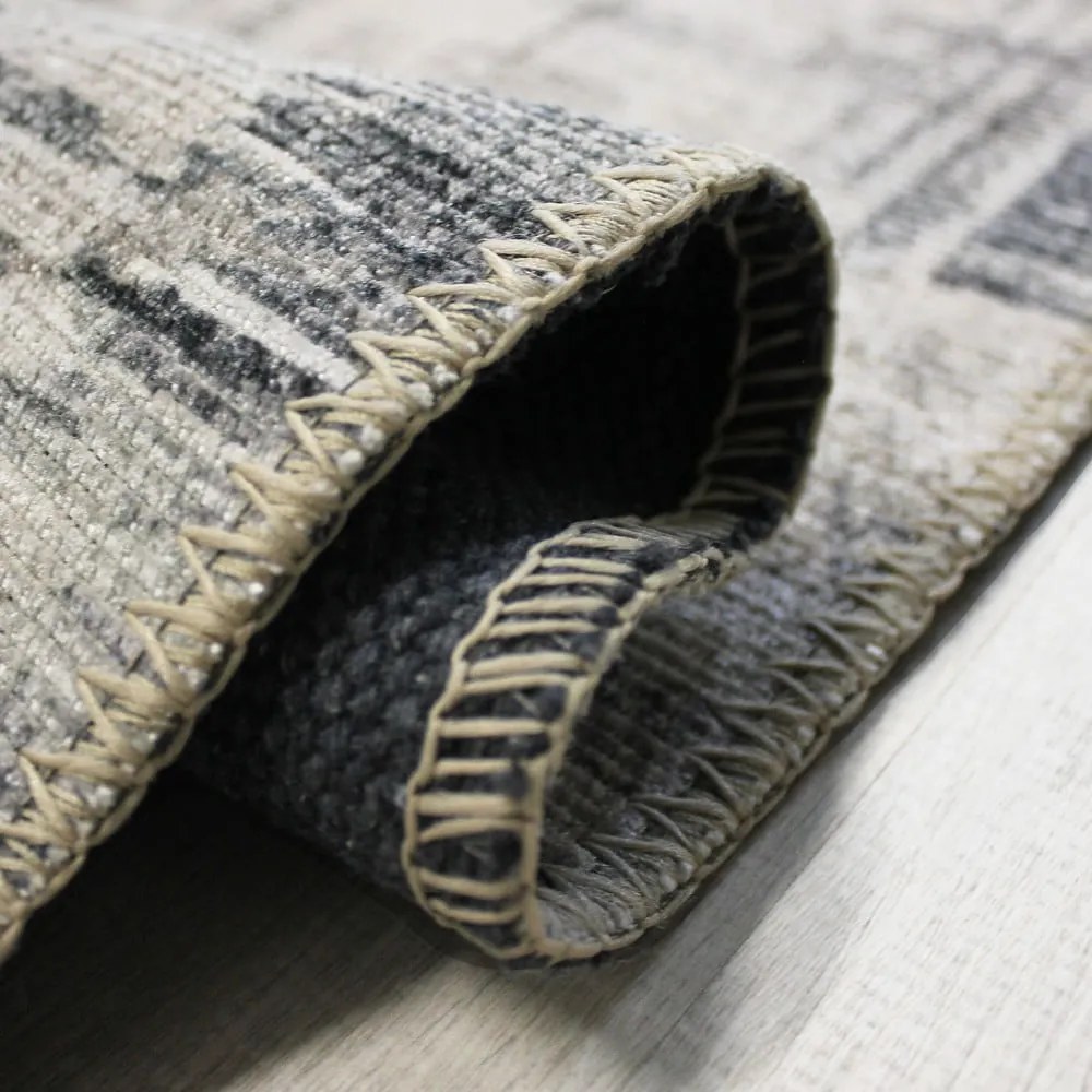 Szürke mosható futószőnyeg 60x230 cm Silas Abstract – Flair Rugs