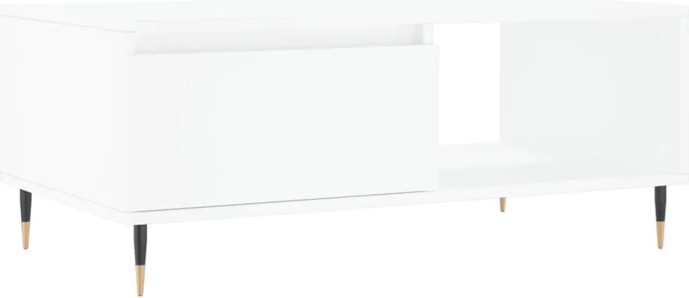 vidaXL fehér szerelt fa dohányzóasztal 90 x 50 x 36,5 cm