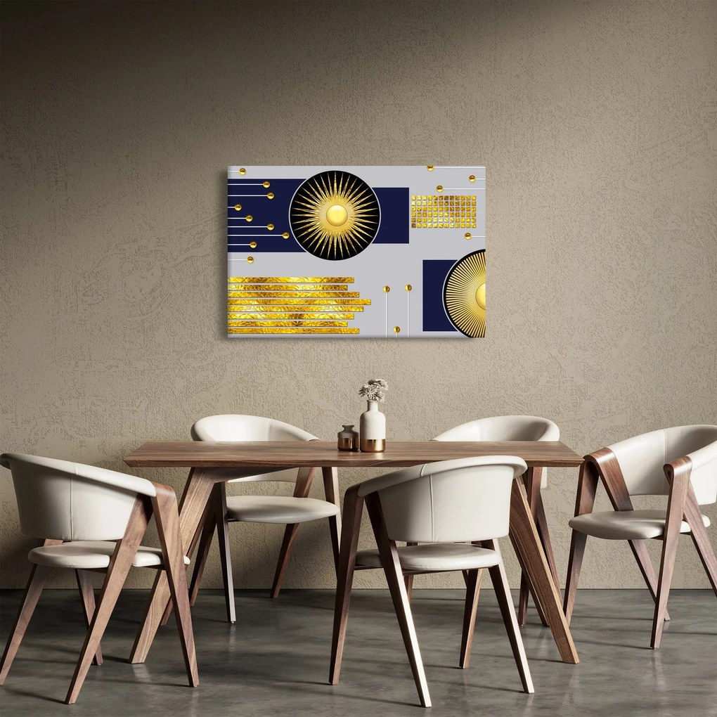 Kép - arany körök (90x60 cm)