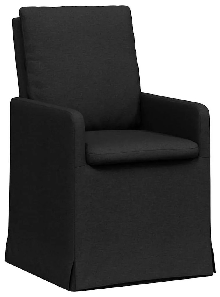 Étkező Székek 2 pcs Fekete 57 x 67 x 98 cm szövet