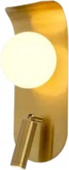 Pati Modern fali lámpa 310x110 mm sárgaréz tejüveg