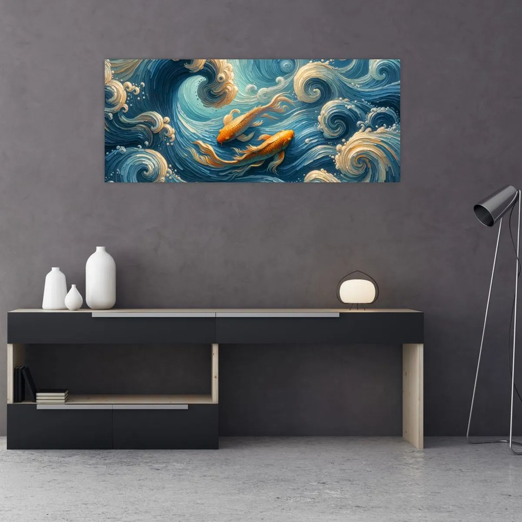 Kép - Aranyhalak (120x50 cm)