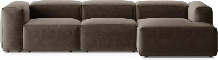 Barna sarokkanapé (jobb oldali-heverő résszel) Bergamo – Cosmopolitan Design