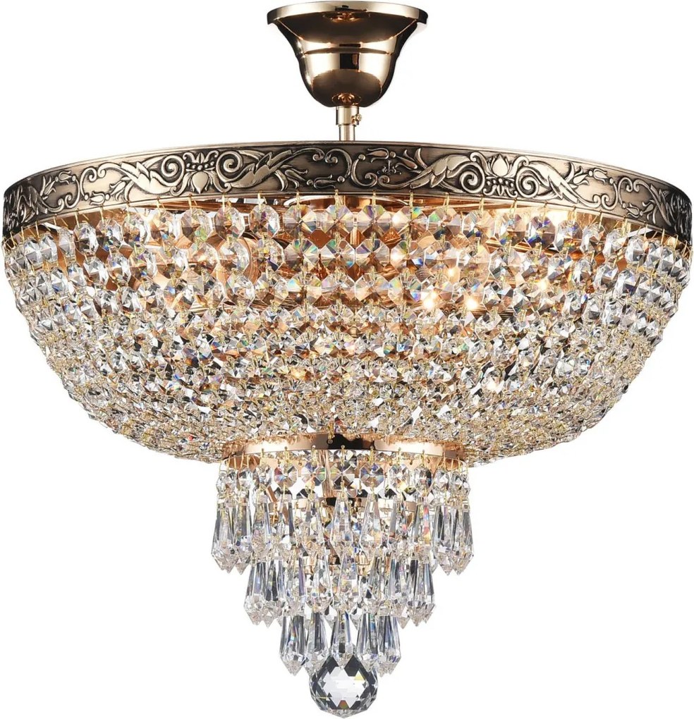 MAYTONI DIA890-CL-05-G PALACE Kristály Mennyezeti Lámpa Antik Arany E27 IP20