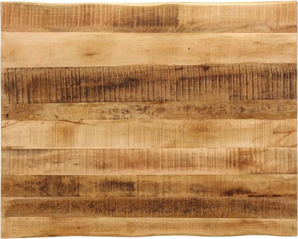 vidaXL tömör nyers mangófa természetes élű asztallap 90 x 80 x 2,5 cm