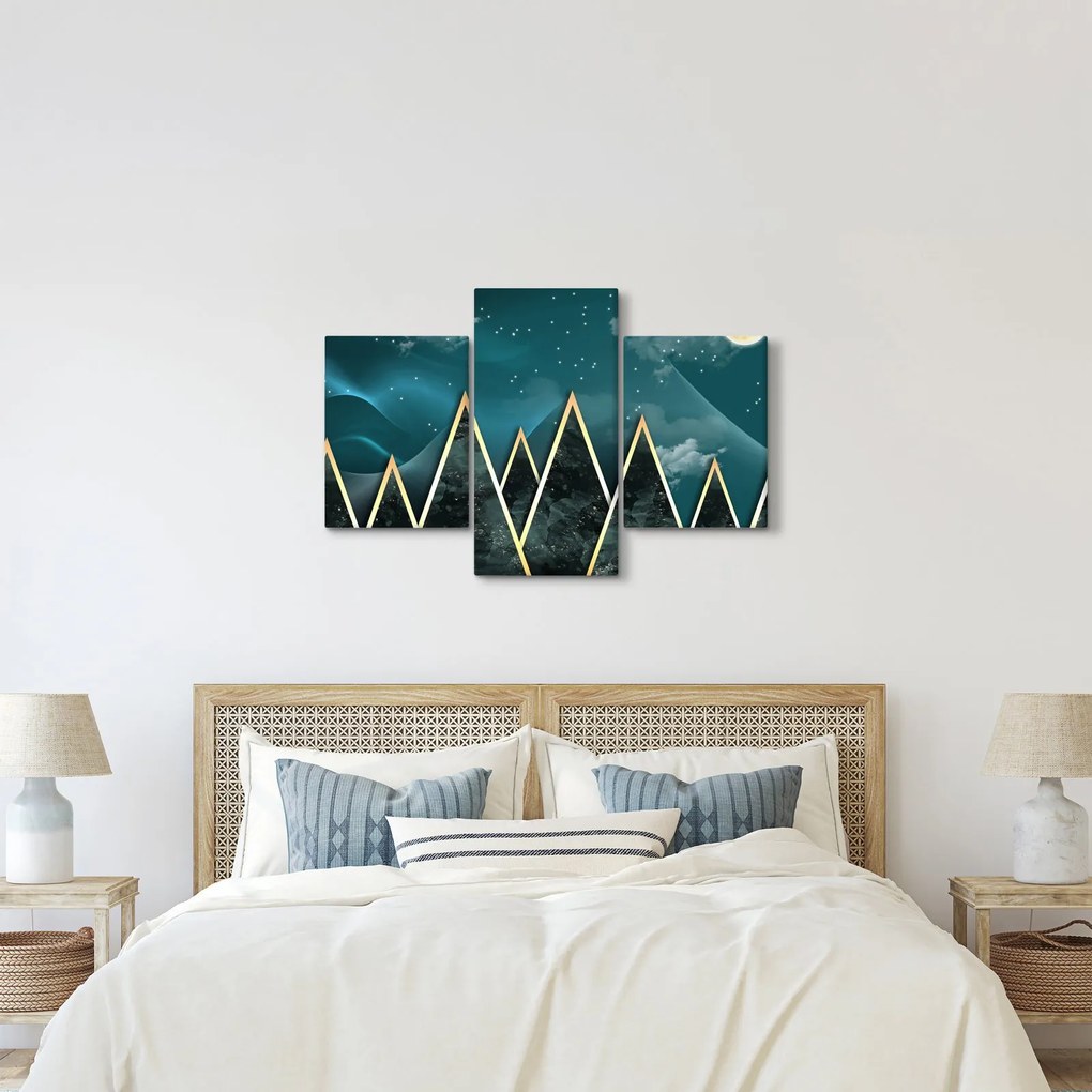 Kép - telihold az arany hegyek felett (90x60 cm)