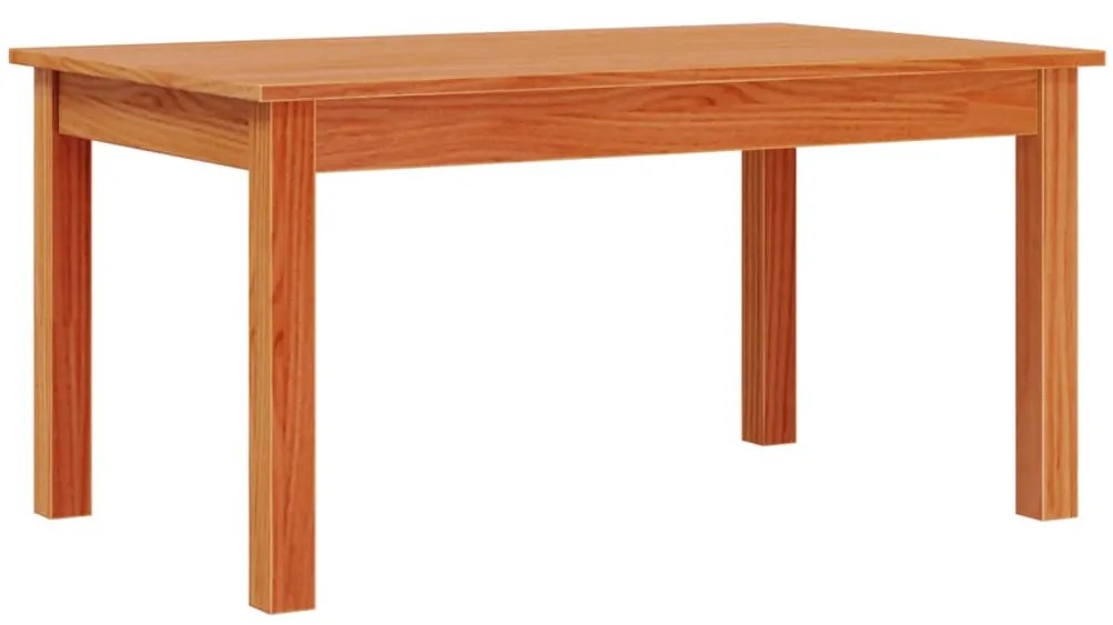Viaszbarna tömör fenyőfa dohányzóasztal 80 x 50 x 40 cm