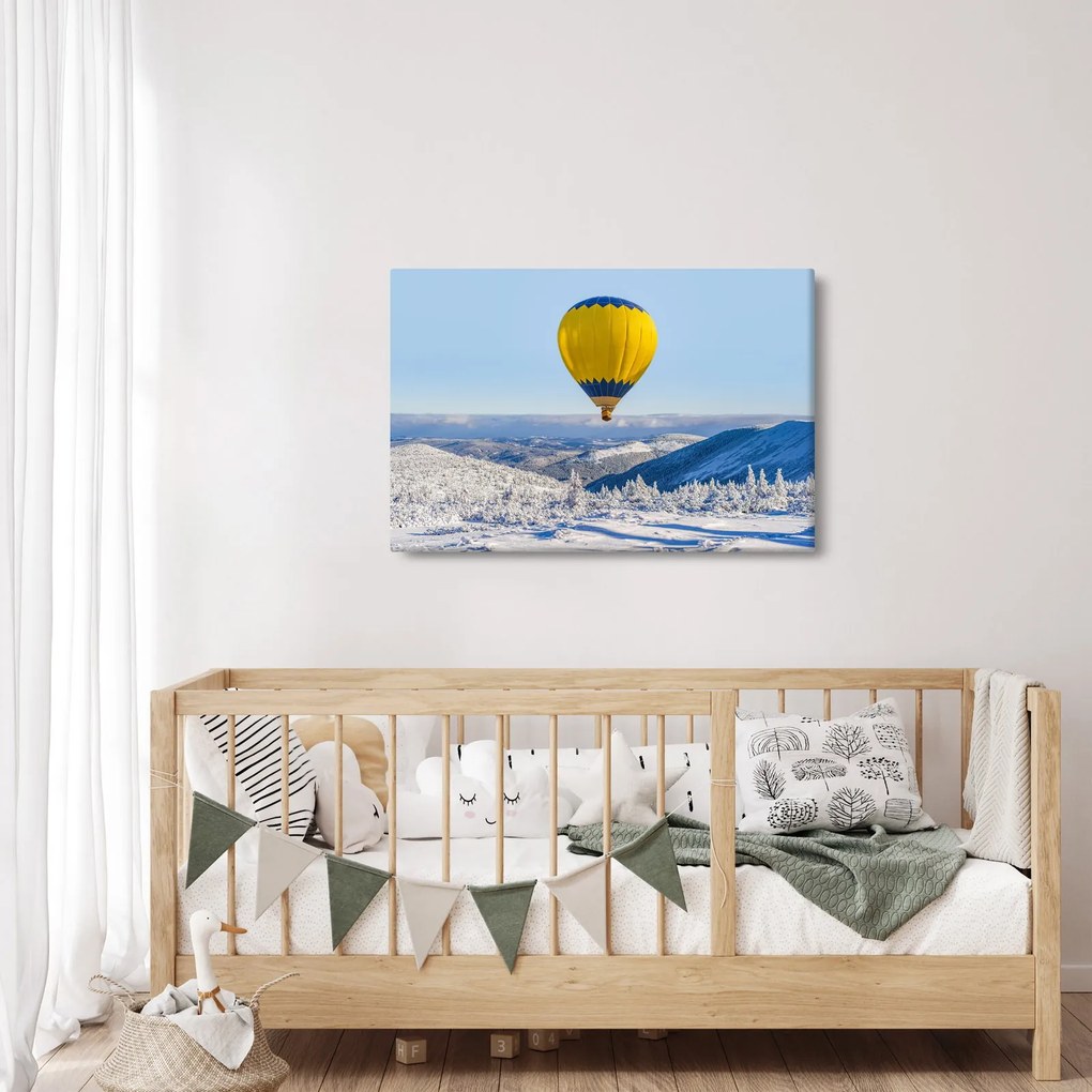 Kép - repülés a téli táj felett (90x60 cm)