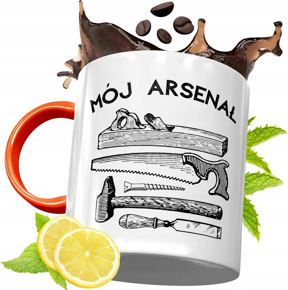 Narancssárga Bögre Asztalos Ácsoknak Ajándék fényképes nyomattal