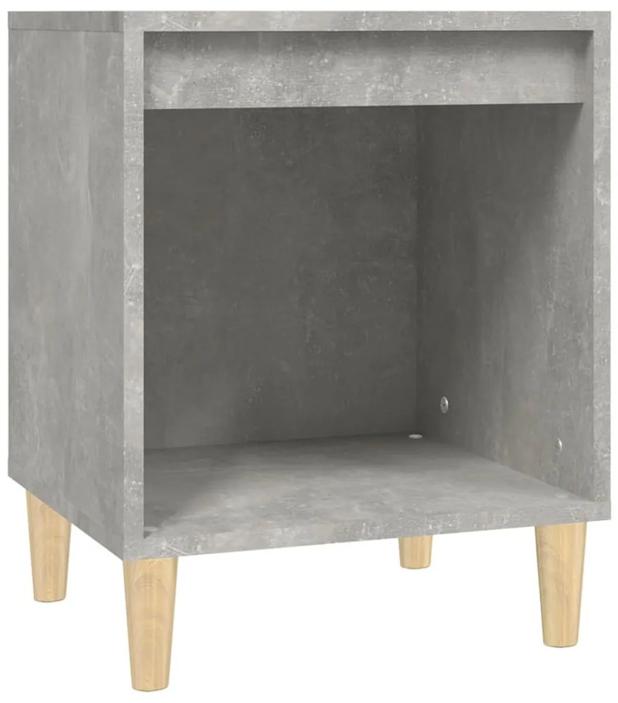 2 db betonszürke éjjeliszekrény 40x35x50 cm