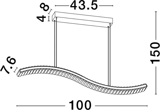 NOVALUCE 9333078 AURELIA Modern Led Függesztett Lámpa LED IP20