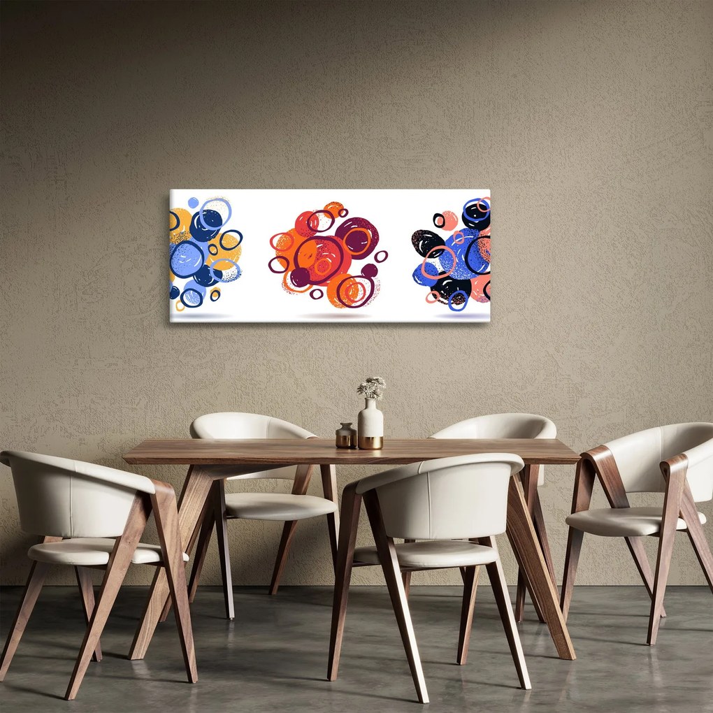 Színes körök képe (120x50 cm)