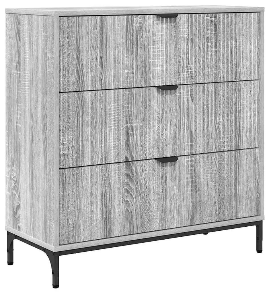 Széf fiókkal Szürke sonoma 79.5 x 33 x 82 cm Faanyag