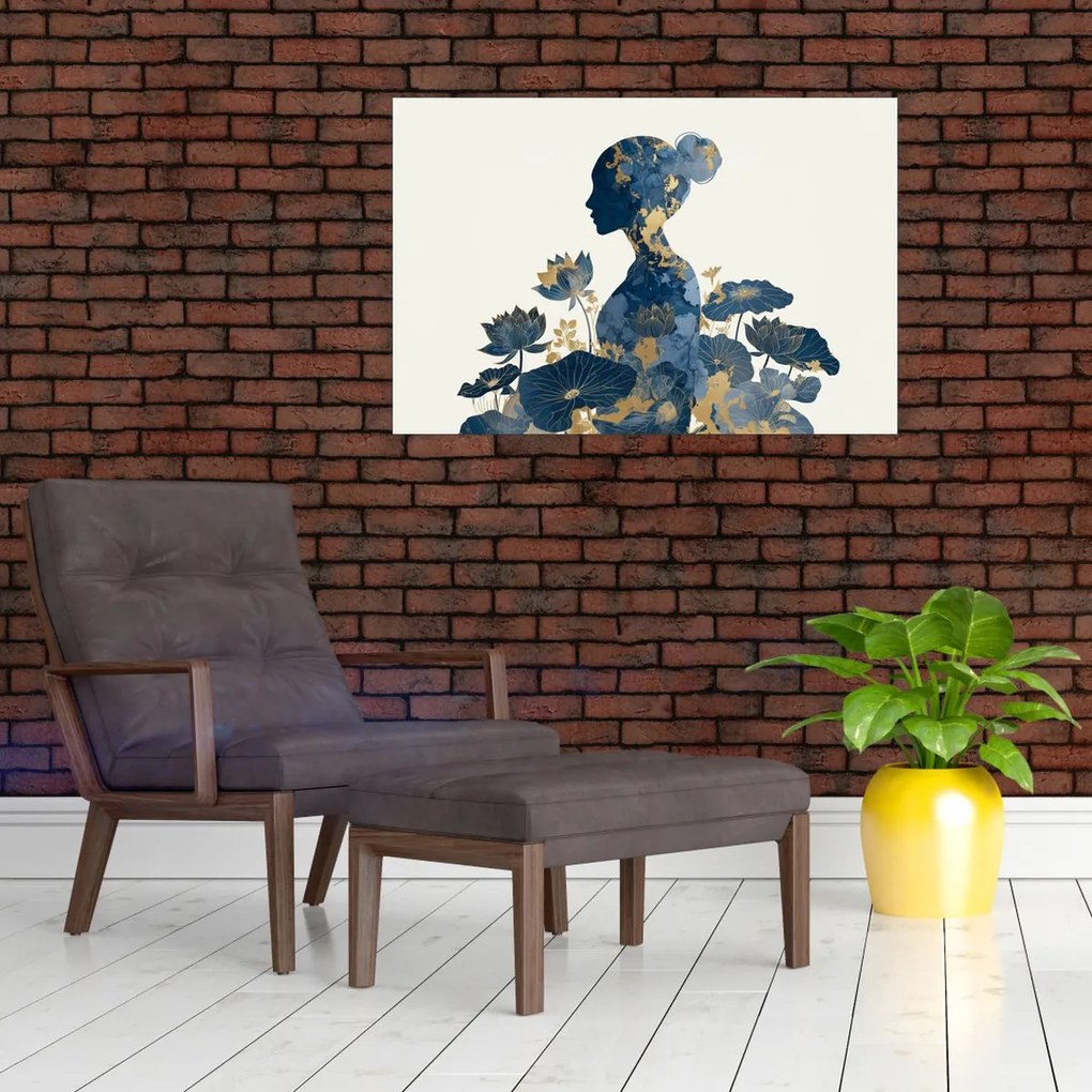 Kép - Márvány női profil (90x60 cm)