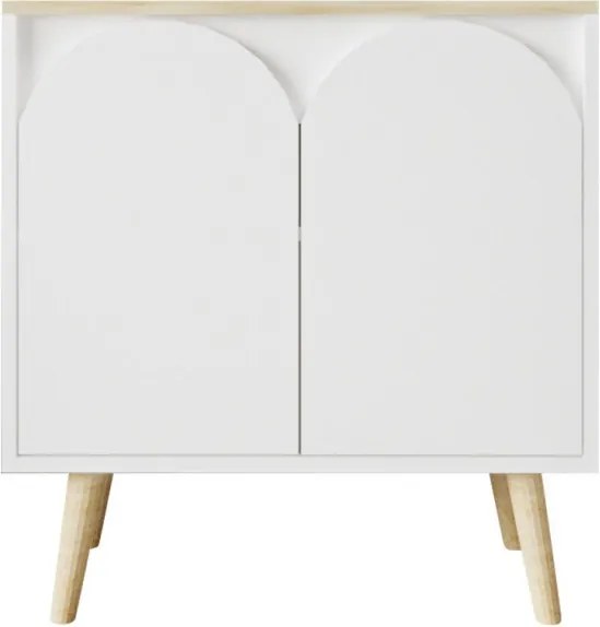 Venezia komód, zafír tölgy-fehér, 76 cm