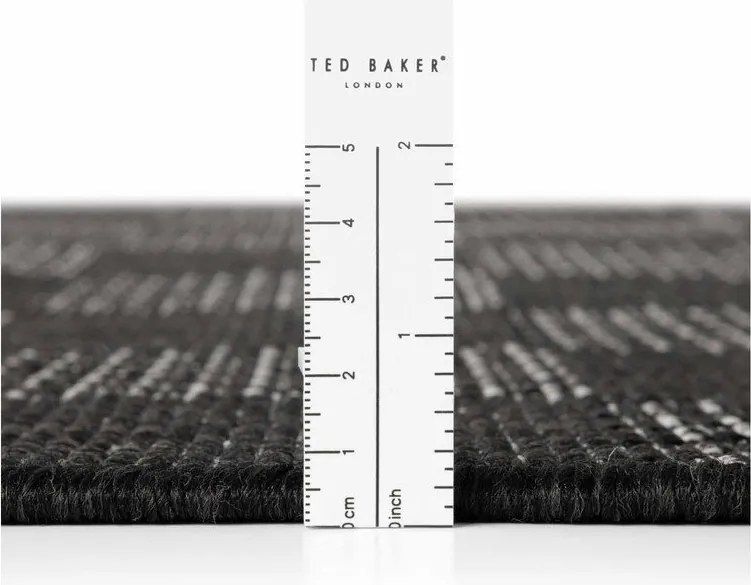 Fekete-krémszínű kültéri-beltéri futószőnyeg 80x200 cm Haringey Dorothy – Ted Baker