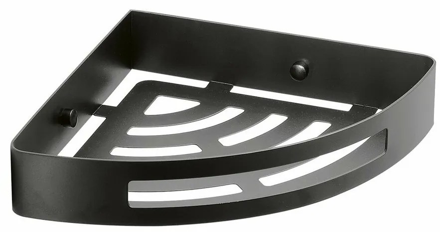 GEDY 247914 Smart sarok polc zuhanyzóba, 21 x 4,5x 21 cm, matt fekete