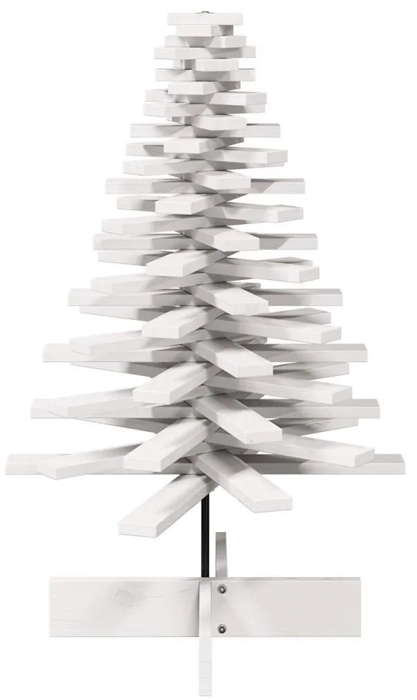 vidaXL fehér tömör fenyőfa karácsonyfa-dekoráció 100 cm