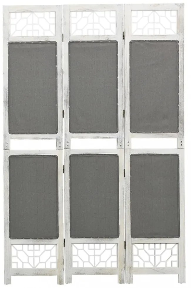 szürke 3 paneles szövetparaván 105 x 165 cm
