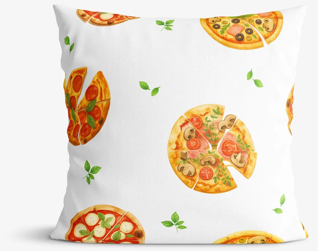 Goldea dekoratív párnahuzat luca - ízletes pizza 45 x 45 cm