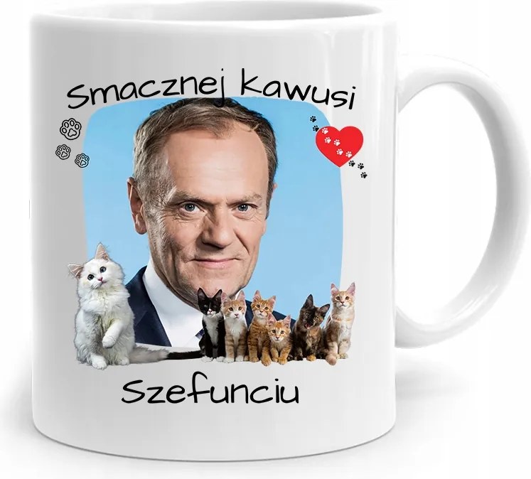 Donald Tusk Bögre Főnök Platform Ajándék fényképes nyomtatással