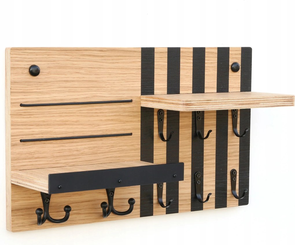 Polc rendszerező kulcstartó akasztó WoodExpert 40cm robusztus